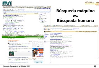 Búsqueda máquina vs. Búsqueda humana 