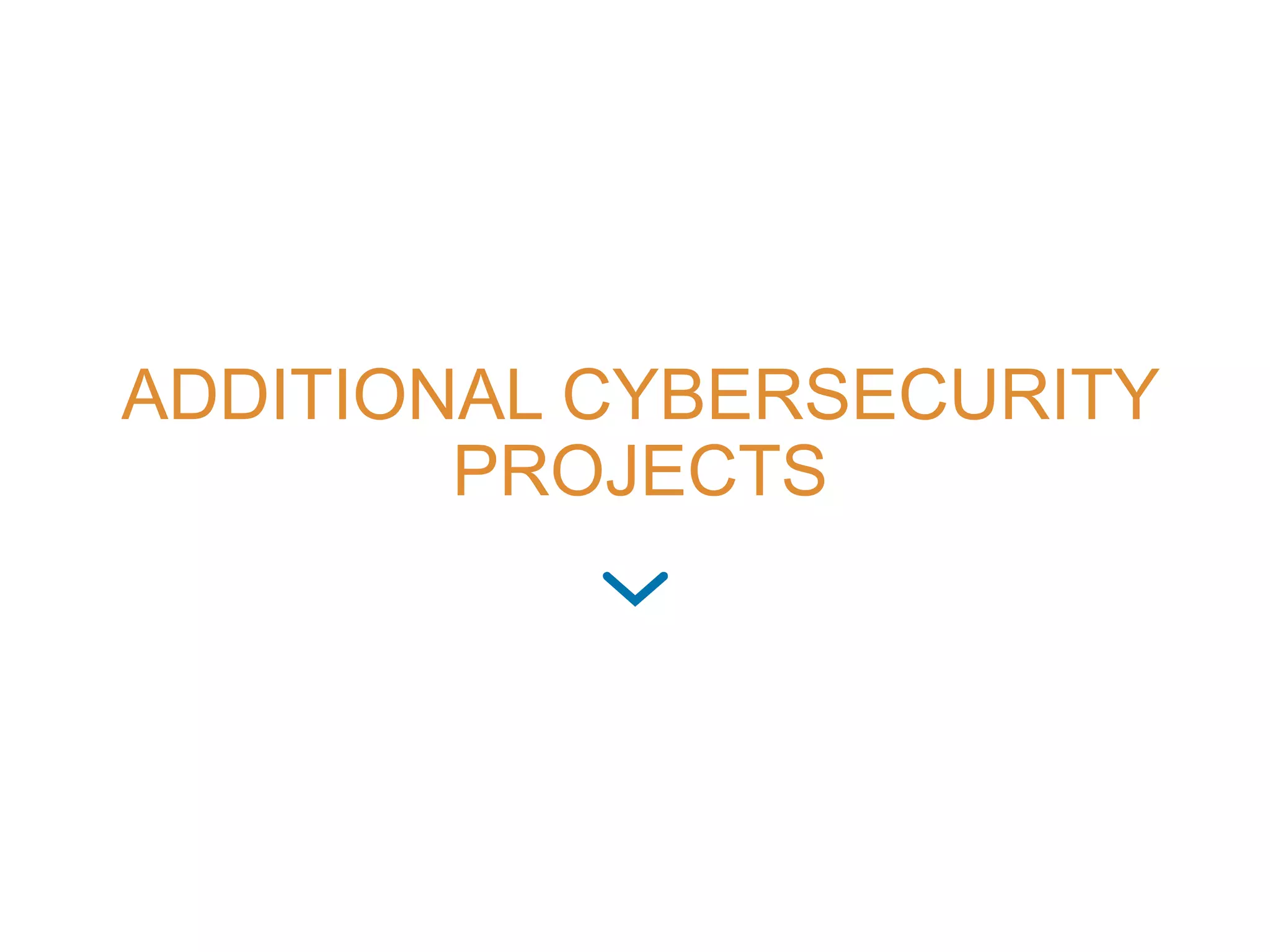 ADDITIONAL CYBERSECURITY
PROJECTS
 