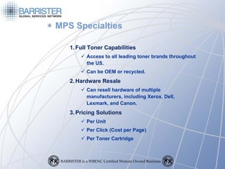 Barrister Overview - Managed Print Services