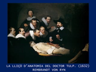 LA LLIÇÓ D’ANATOMIA DEL DOCTOR TULP. (1632) REMBRANDT VON RYN 