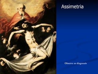 Assimetria Observe as diagonais 