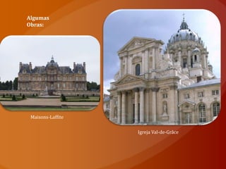  Foi uma arte que se aliou ao poder: dos reis e da Igreja. A ARQUITECTURA BARROCA elementos definidores : Ultilização de elementos construtivos do Renascimento: 