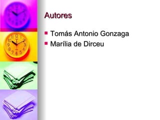 Autores Tomás Antonio Gonzaga Marília de Dirceu 