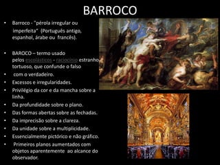 Escola literária - Barroco (seiscentismo) no Brasil. | PDF