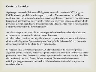 Resumo: Barroco e Arcadismo