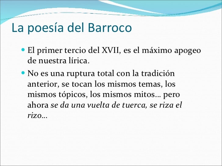 Lírica barroca española