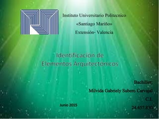 Instituto Universitario Politecnico
«Santiago Mariño»
Extensión- Valencia
 