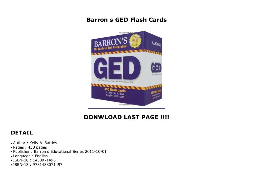 Barron s GED Flash Cards