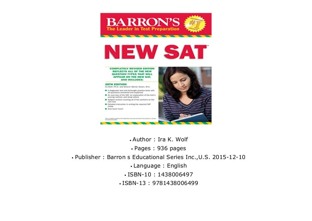 Barron s New SAT (Barron s Sat (Book Only)) by Ira K. Wolf