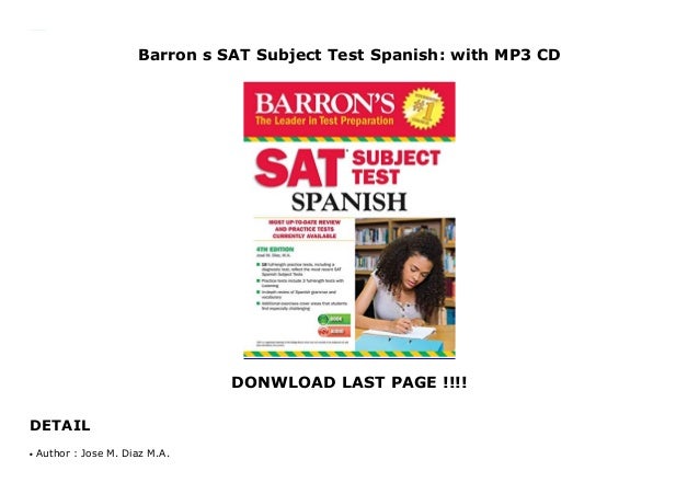 Barron s SAT Subject Test Spanish with MP3 CD