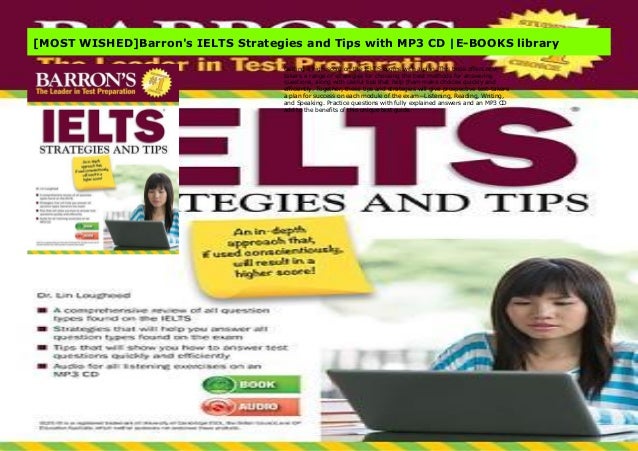 Most Wished Barrons Ielts Strategies And Tips With Mp3 Cd E Books