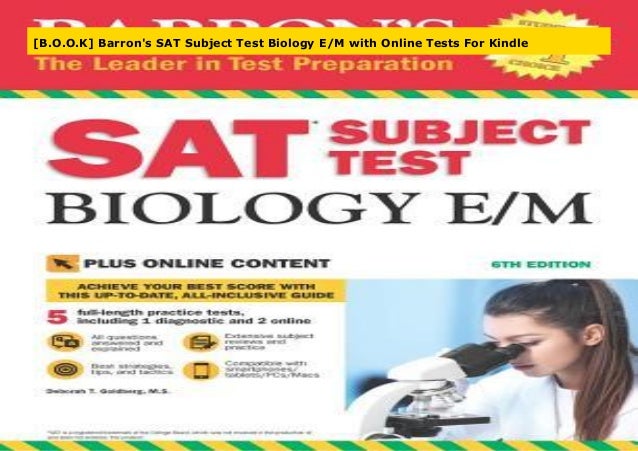Test Prep &amp; Study Guides Books Barrons SAT Subject Test Biology E/M