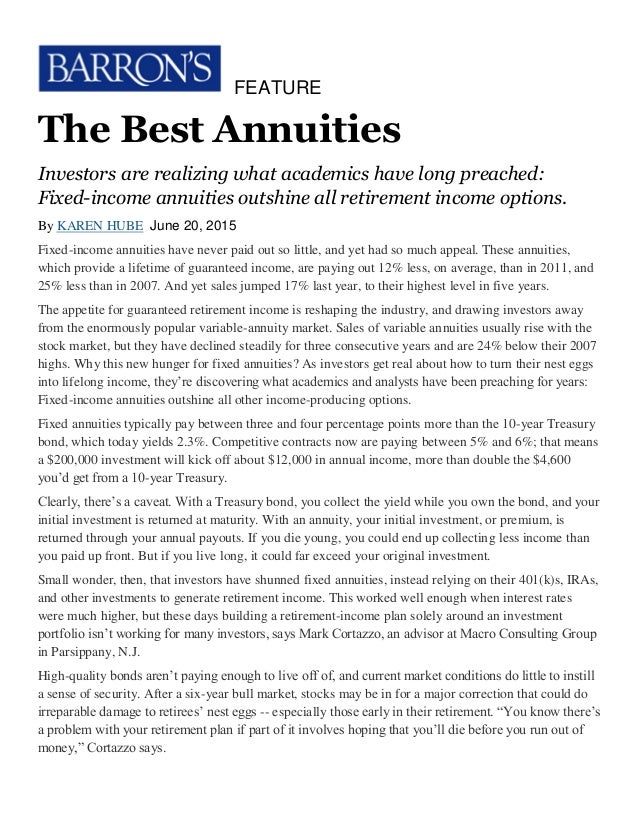 the best annuities