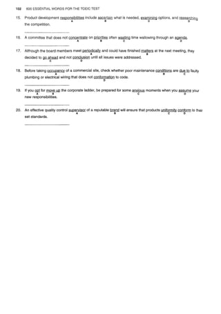 Barrons 600 essential words for the toeic