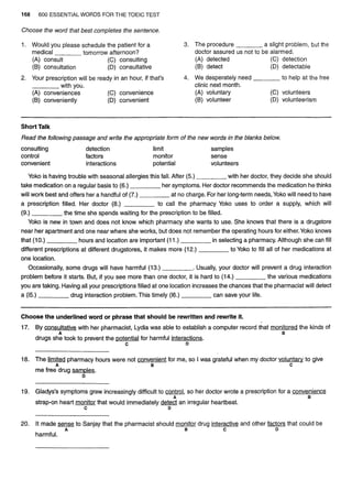 Barrons 600 essential words for the toeic