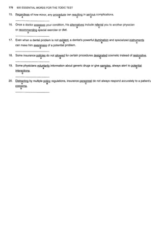 Barrons 600 essential words for the toeic
