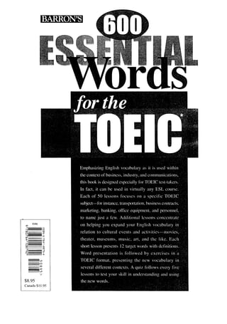 Barrons 600 essential words for the toeic