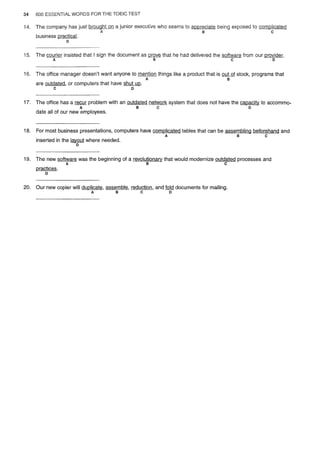 Barrons 600 essential words for the toeic