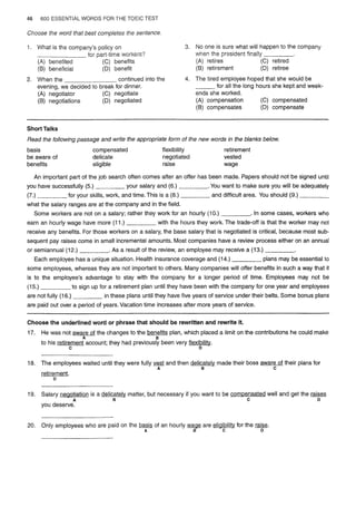 Barrons 600 essential words for the toeic