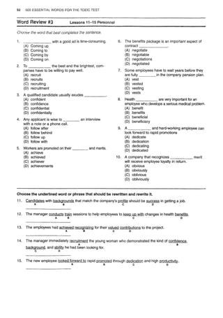 Barrons 600 essential words for the toeic