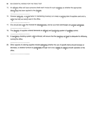Barrons 600 essential words for the toeic
