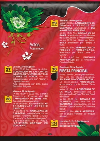 Programa de las Fiestas de Barrial 2015