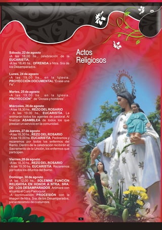 Programa de las Fiestas de Barrial 2015