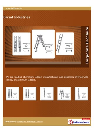 Barsat Industries




 We are leading aluminium ladders manufacturers and exporters offering wide
 variety of aluminium ladders.
 