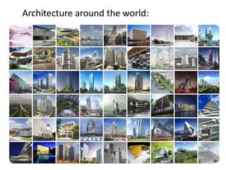 Architecture around the world:
 