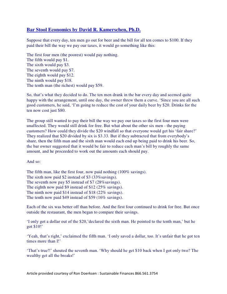 Bar Stool Economics