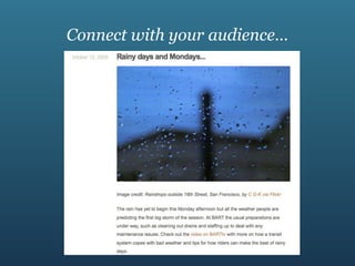 Connect with your audience...




         Image credit: @DrDuran via Twitter
 