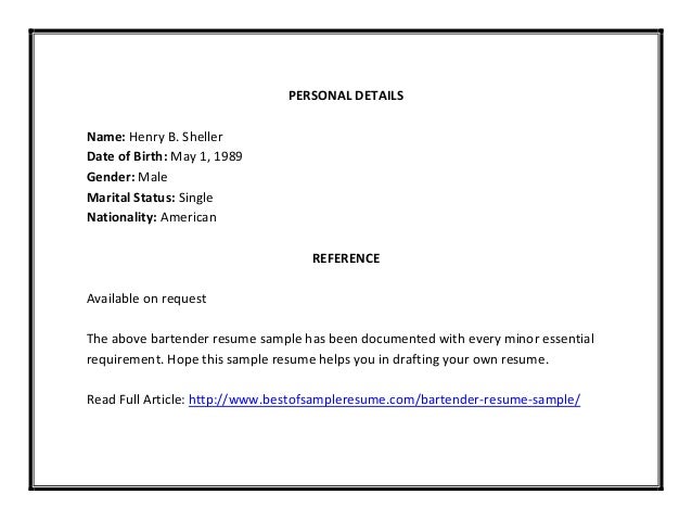 marital status resumes
