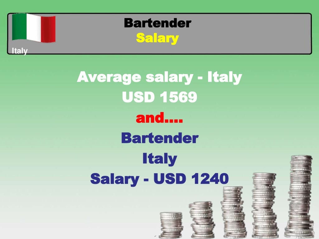 Bartender - Job and Salary in Italy