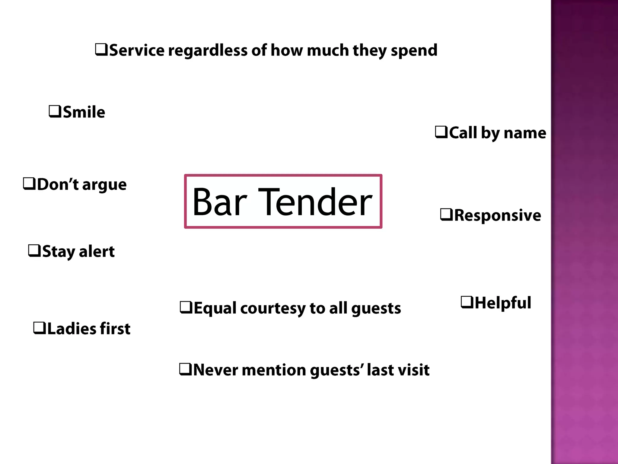 








Bar Tender
 