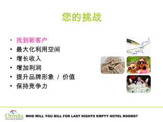 您的挑战 找到新客户   最大化利用空间 增长收入 增加利润 提升品牌形象   /  价值 保持竞争力 