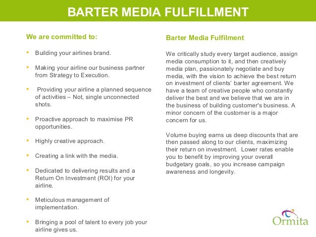 sample barter agreement