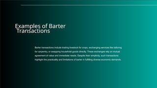 Barter System(Introduction And its Difficulties) | PPTX