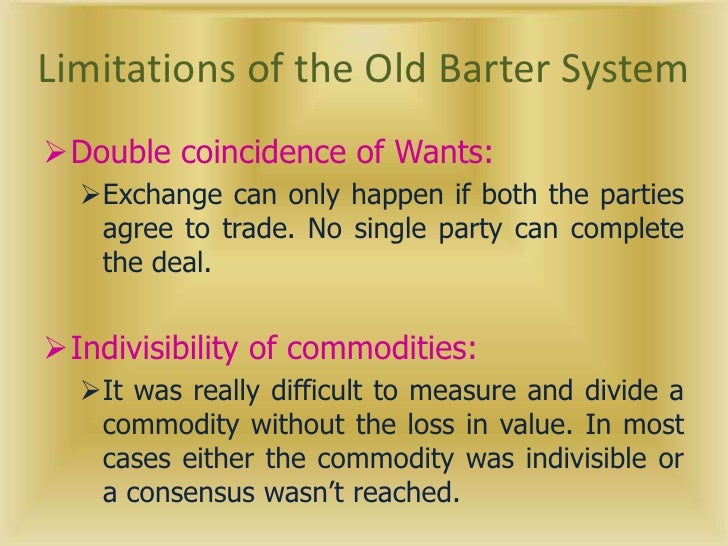 Meaning of barter trade system
