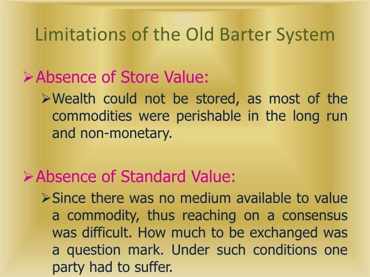 Meaning of barter trade system