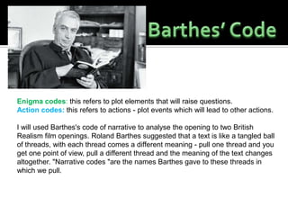 Barthes’ Code