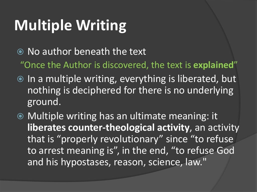 death of the author death of the author