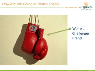 How Are We Going to Reach Them?
We’re a
Challenger
Brand
 
