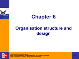 Chapter 6 Organisation structure and design 