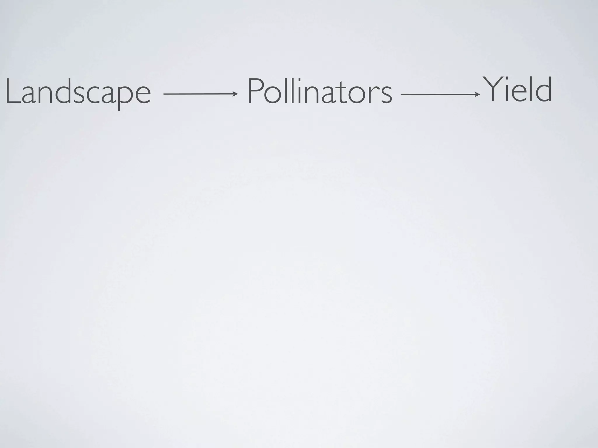 Landscape   Pollinators   Yield
 