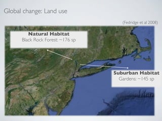 Global change: Land use
                                                  (Matteson et al 2007)

         Natural Habitat
...
