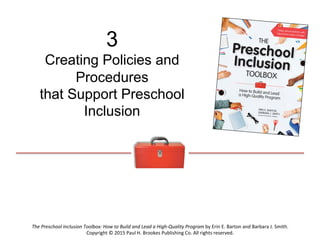 How to Build and Lead a High Quality Preschool Inclusion Program | PDF