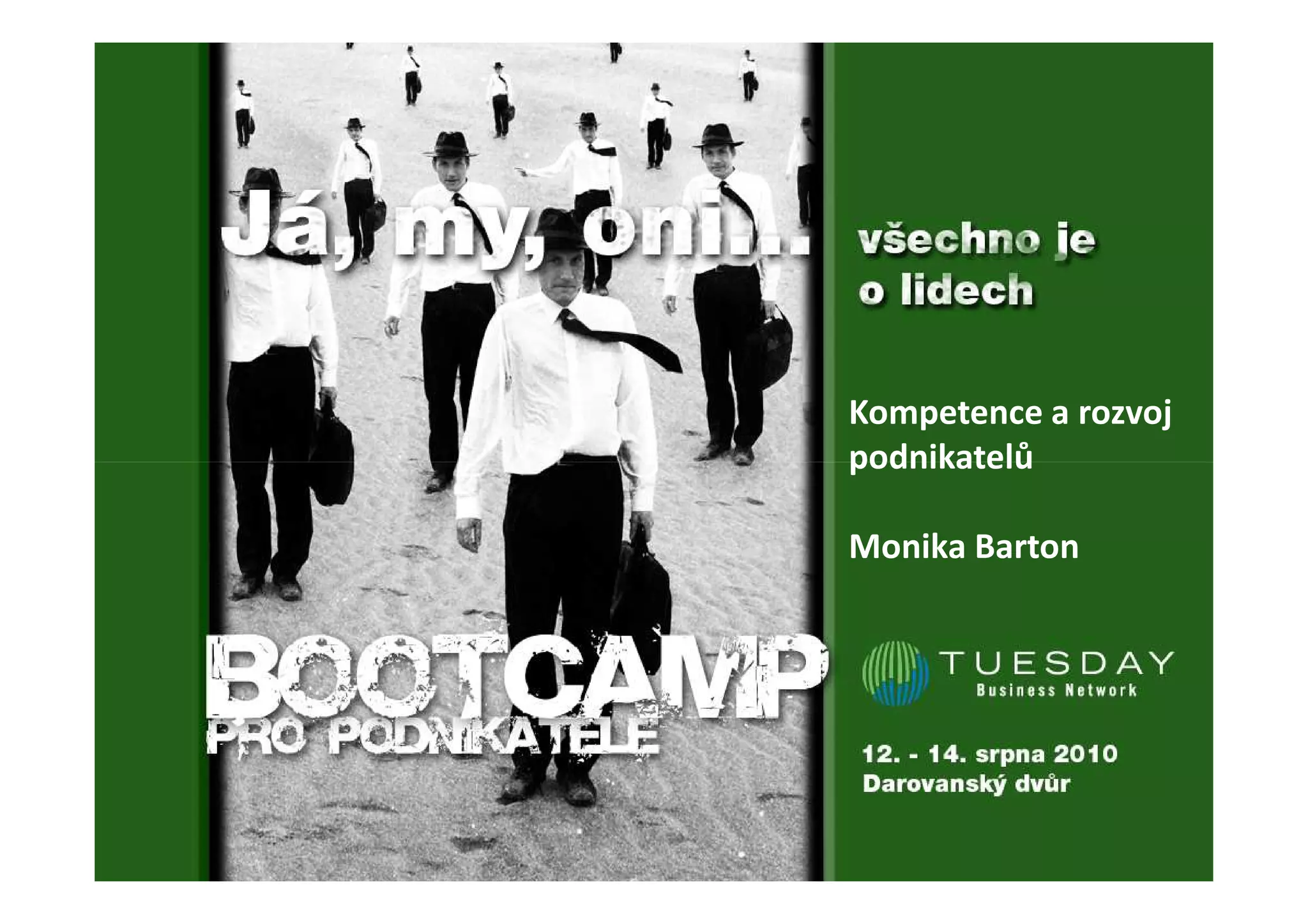 Kompetence a rozvoj
podnikatelů

Monika Barton
 