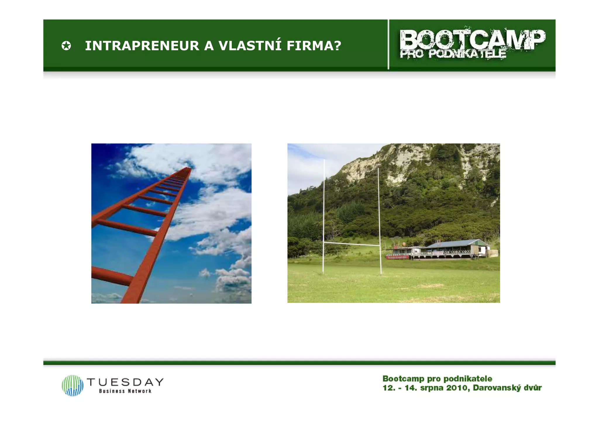 INTRAPRENEUR A VLASTNÍ FIRMA?
 