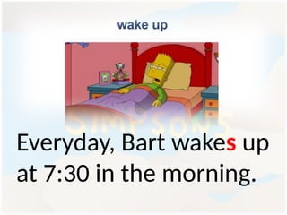 Bart Simpson Routine A Day in the Life of Bart: Exploring Daily Routines for Kids | PPTX