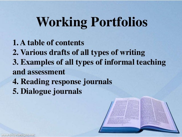 working portfolio examples